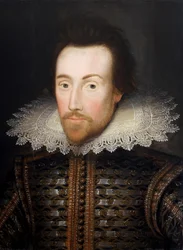 ウィリアム・シェイクスピア、コベの肖像画の後の匿名の絵画、1610年